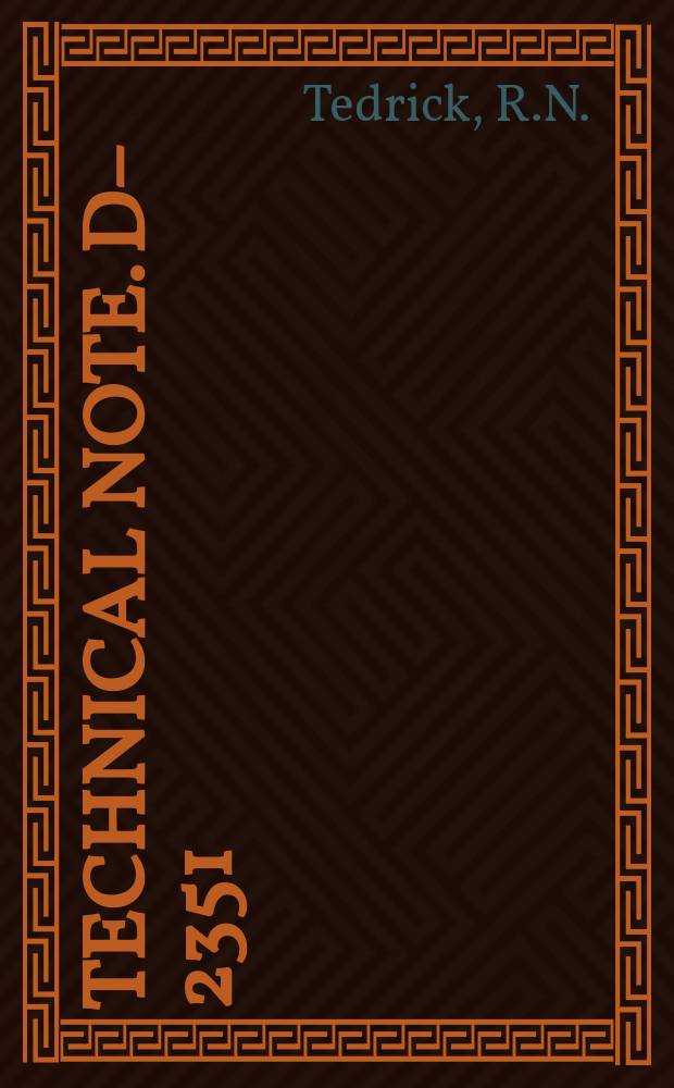 Technical note. D&ndash;2351 : Atmospheric acoustics as a factor in Saturn static testing