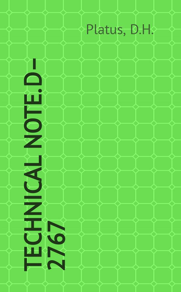 Technical note. D–2767 : Conical shell vibrations