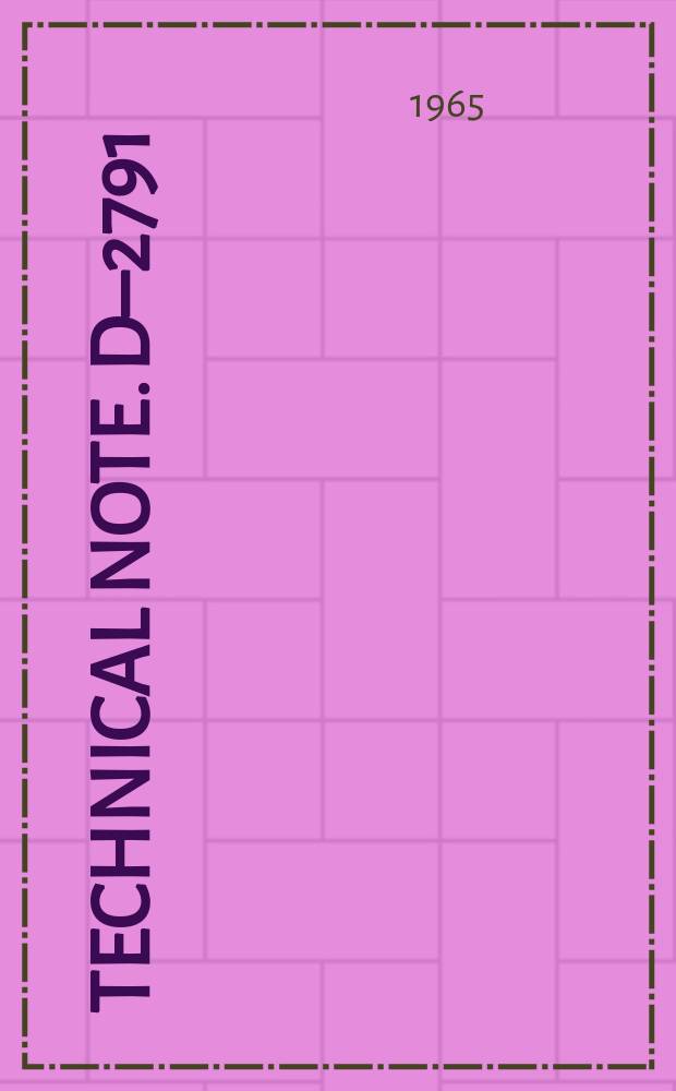 Technical note. D–2791 : Hydromagnetic stability