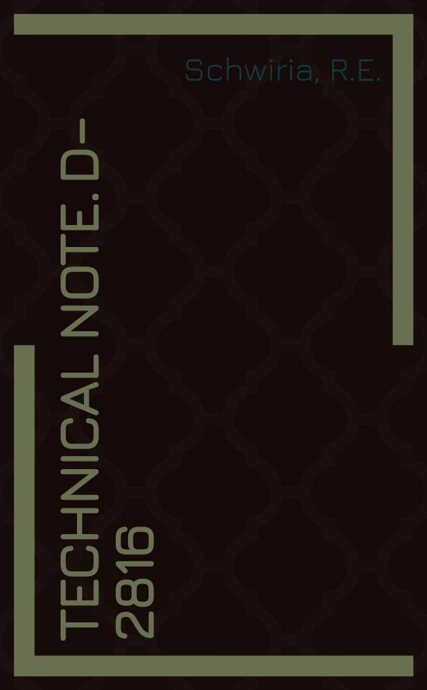Technical note. D–2816 : Analysis of linear-induction or travelling -wave electromagnetic pump of annular design