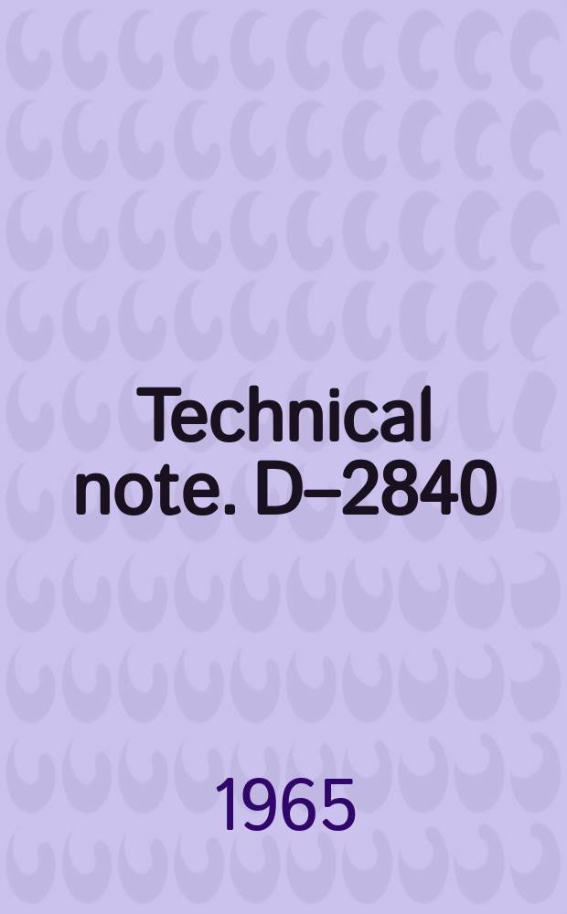 Technical note. D–2840 : Computer program details for design of sensible-heat space radiators