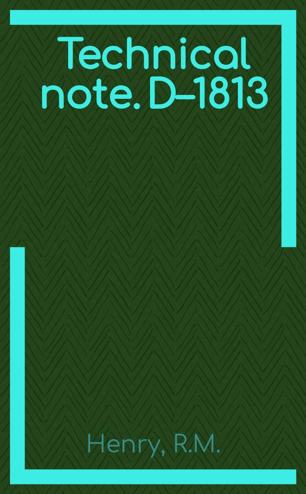 Technical note. D–1813 : A statistical model for synthetic wind profiles for aerospace vehicle design and launching criteria