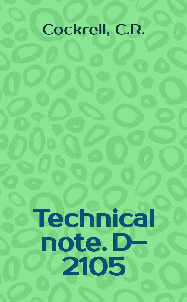Technical note. D–2105 : Computations for large, uniform circular arrays with typical element patterns