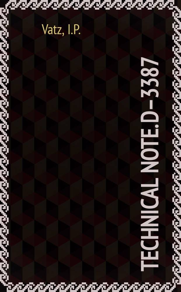 Technical note. D–3387 : A general mathematical model for beam and plate vibration in bending modes using lumped parameters