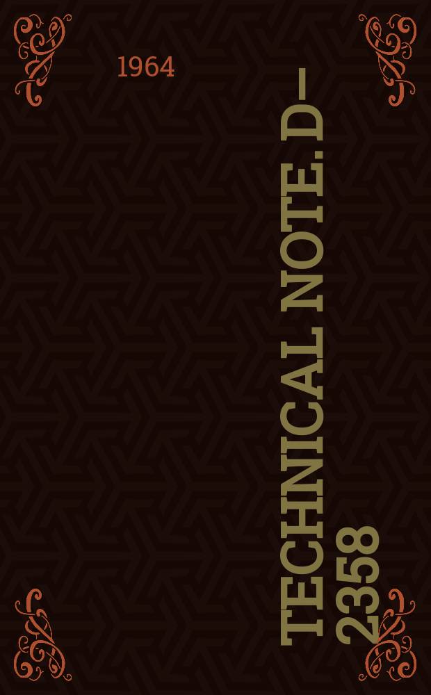 Technical note. D–2358 : Axial load fatigue properties of PH IS-7Mo stainless steel in condition TH 1050 at ambient temperature and 500°