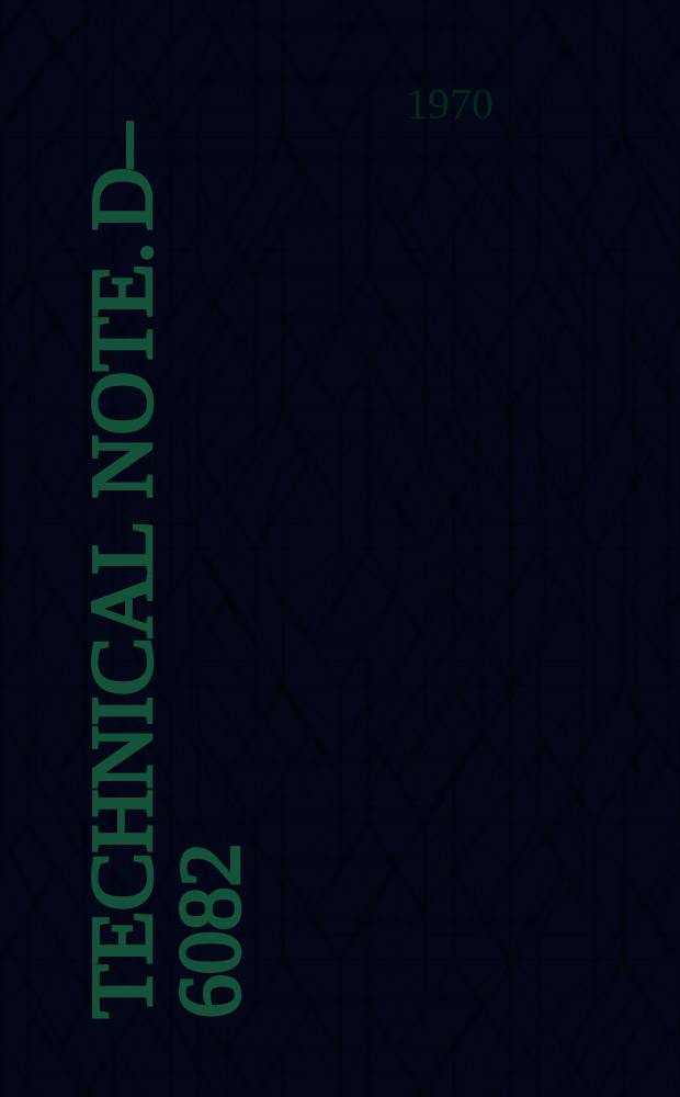 Technical note. D–6082 : Lunar landmark locations - Apollo 8 ...