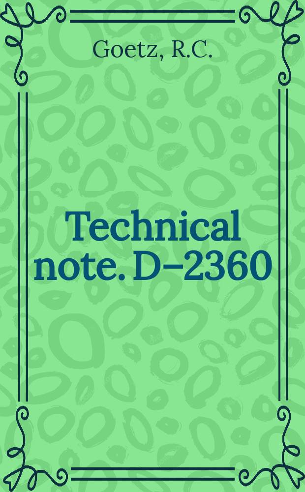 Technical note. D–2360 : Effects of leading edge sweep on flutter characteristics of some delta-platform surfaces at a mach number of 15,4