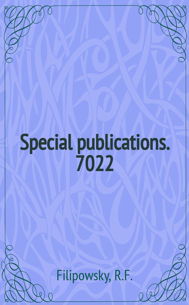 Special publications. 7022(01) : Space communications: theory and applications