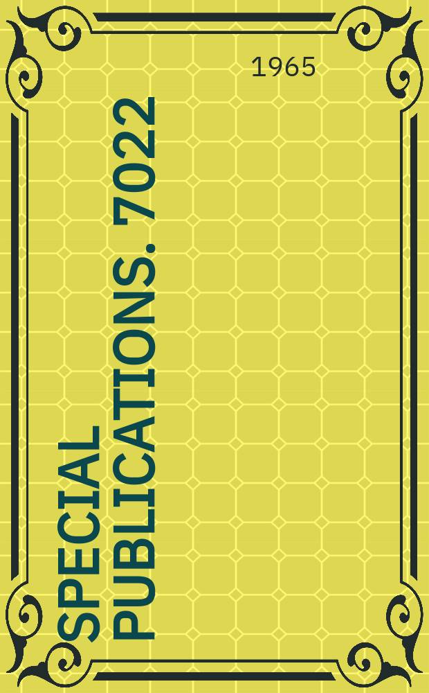 Special publications. 7022(03) : Space communications: theory and applications