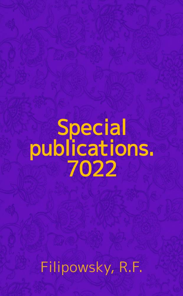 Special publications. 7022(04) : Space communications: theory and applications