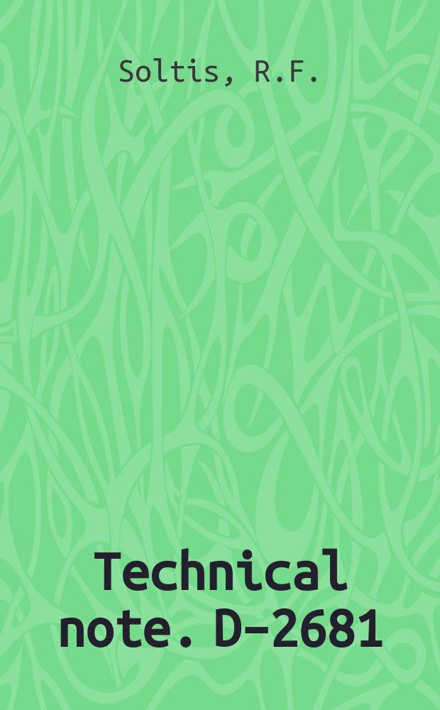 Technical note. D–2681 : Some visual observations of cavitation in rotating machinery