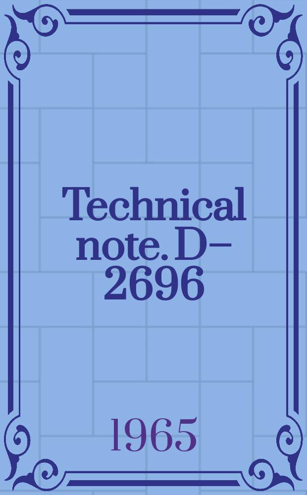 Technical note. D–2696 : Stability of two-fluid wheel flows