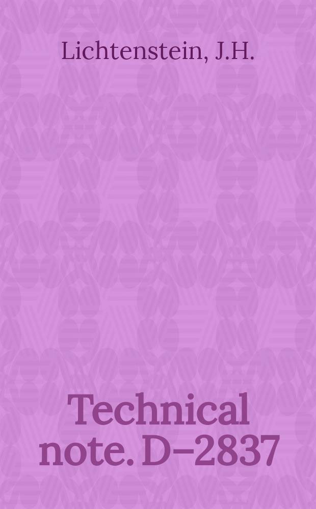 Technical note. D–2837 : Some considerations on the use of atmospheric braking for a transfer into a Martian orbit