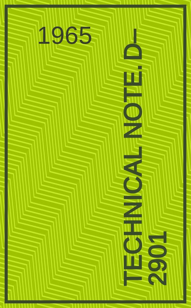 Technical note. D&ndash;2901 : Separation bests of rocket-propelled models of a pilot-escape capsule