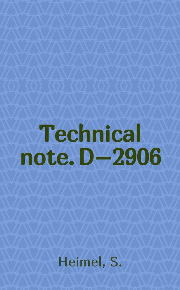 Technical note. D–2906 : Thermodynamic properties of cesium up to 1500°K