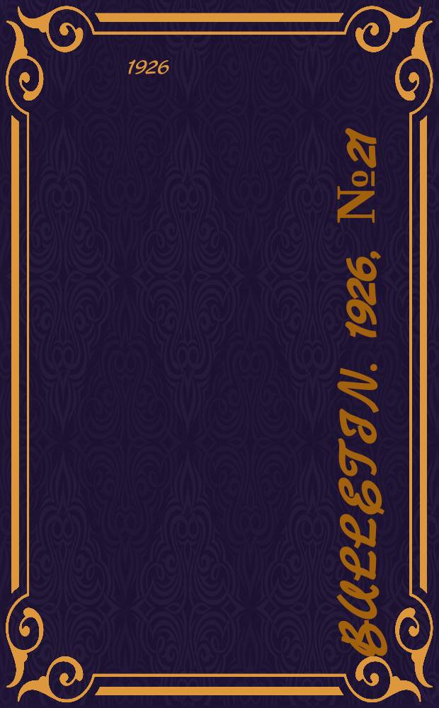 Bulletin. 1926, №21 : Record of current educational publications