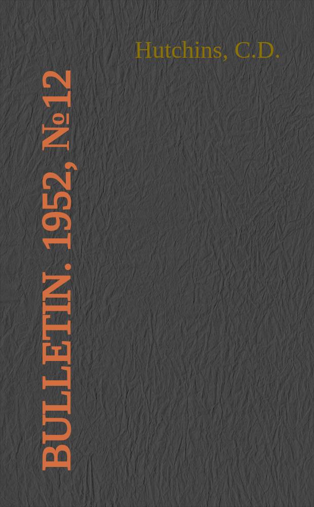 Bulletin. 1952, №12 : Federal funds for education 1950-51 and 1951-52