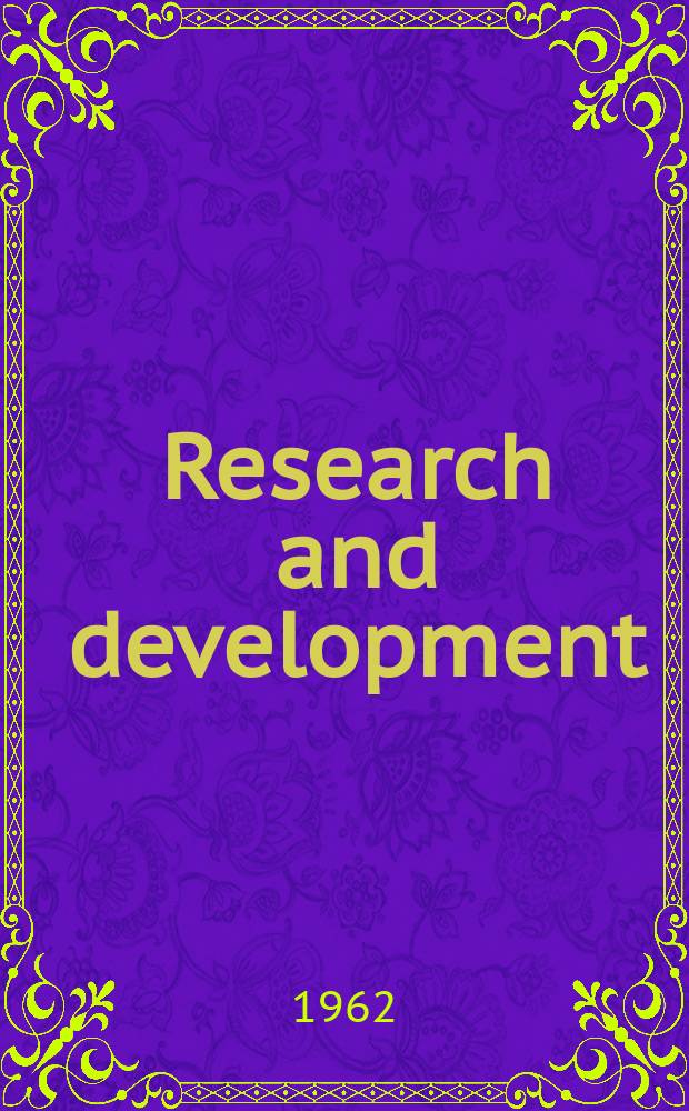 Research and development