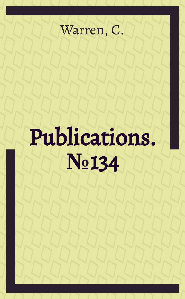 [Publications]. №134 : Answers to inquiries about the U.S. Bureau