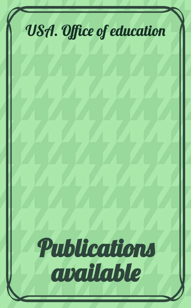 Publications available