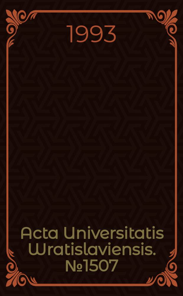 Acta Universitatis Wratislaviensis. №1507 : Czynności procesowe podmiotów..