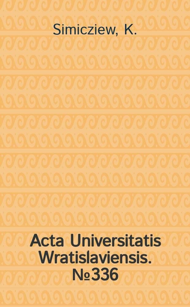 Acta Universitatis Wratislaviensis. №336 : Macedońska liryka ludowa