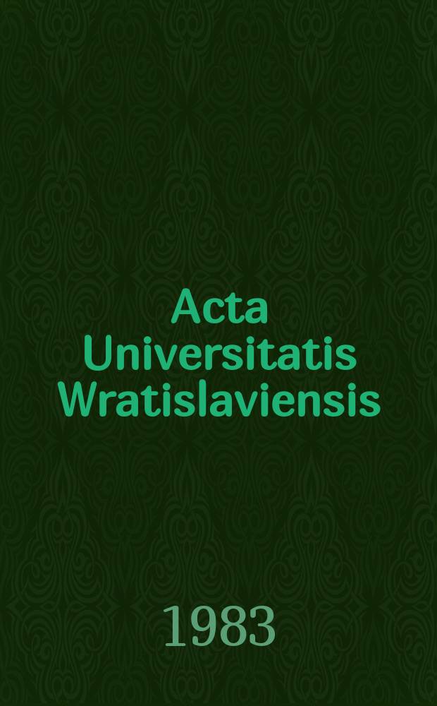 Acta Universitatis Wratislaviensis