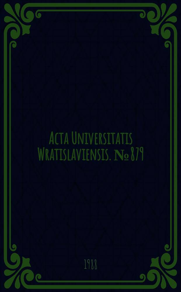 Acta Universitatis Wratislaviensis. №879 : Kolor w poezji młodszych symbolistów...
