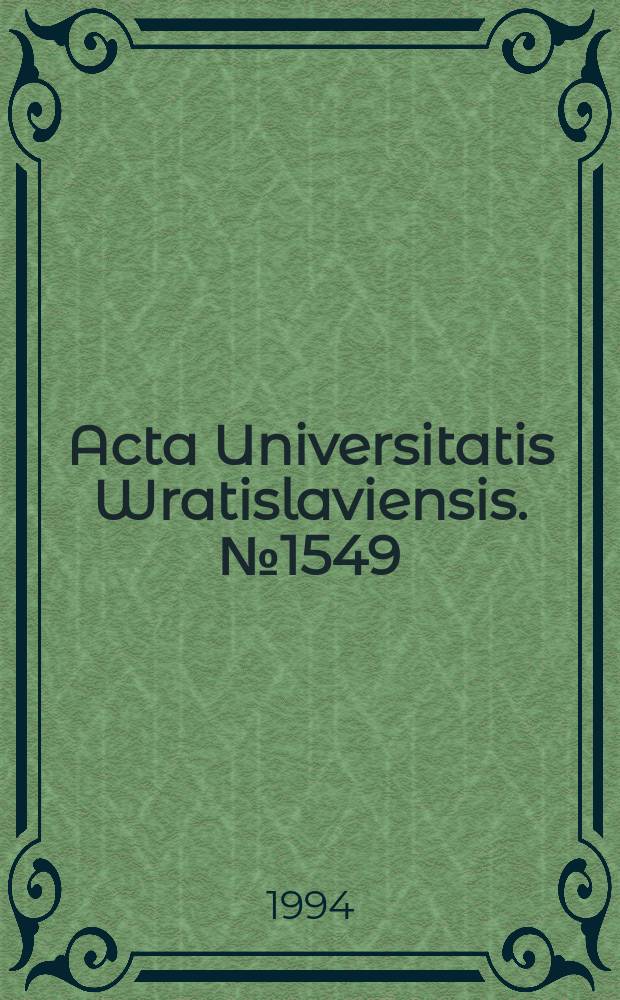 Acta Universitatis Wratislaviensis. №1549 : Wybrane aspekty życia społecznego na współczesnym Śląsku