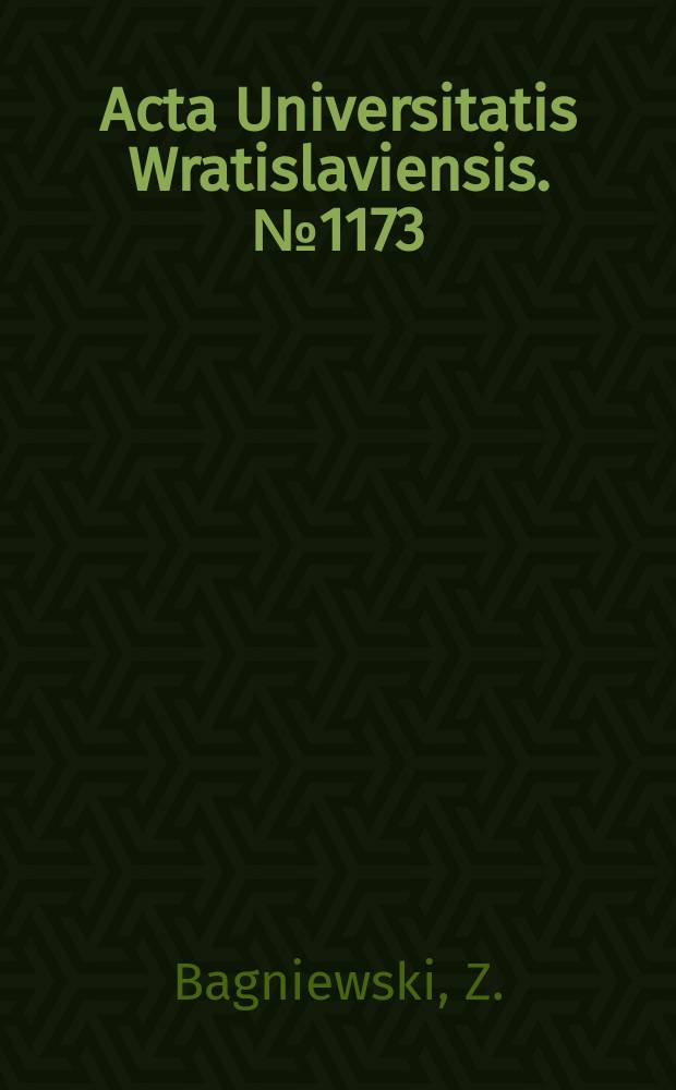 Acta Universitatis Wratislaviensis. №1173 : Obozowisko mezolityczne z doliny Baryczy ..