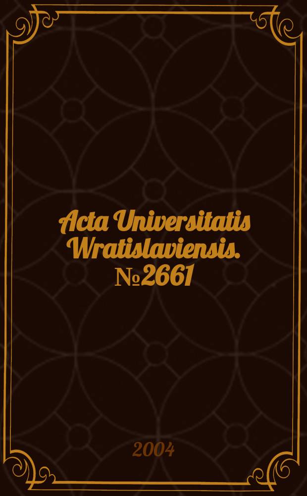 Acta Universitatis Wratislaviensis. №2661 : The Mesolithic in lower Silesia