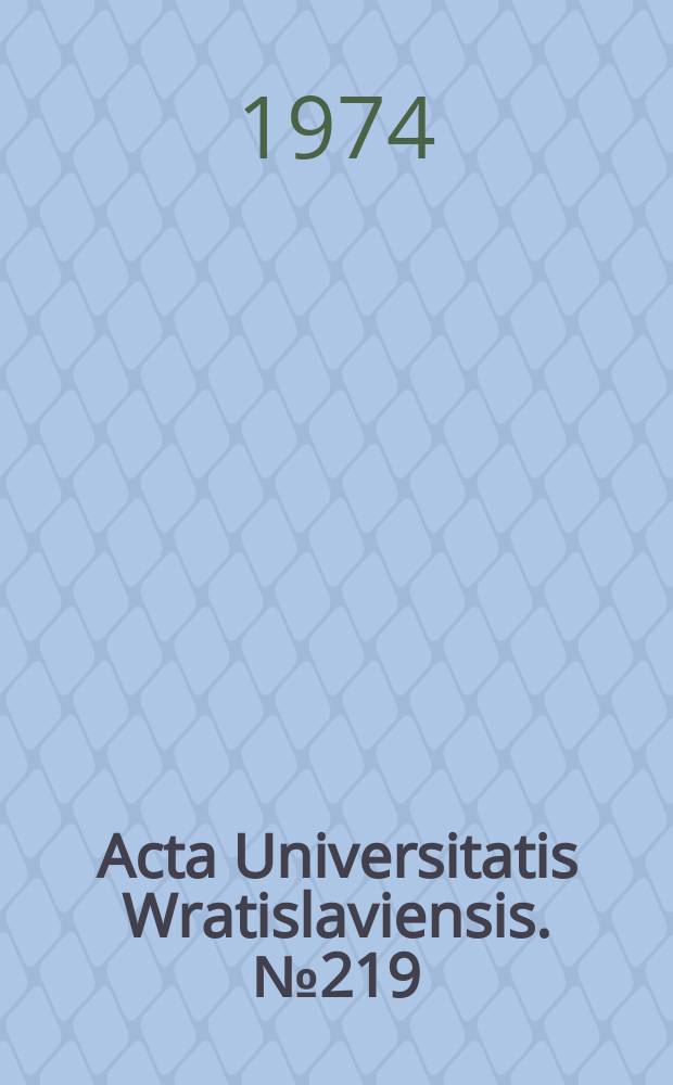 Acta Universitatis Wratislaviensis. №219 : Flora interglacjału zemskiego w Polanicy Zdroju