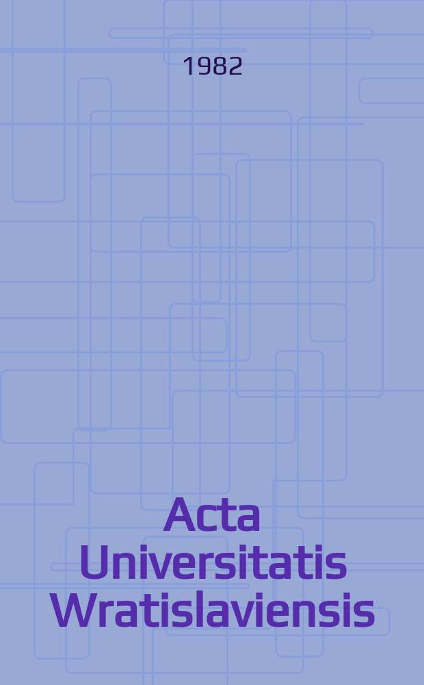 Acta Universitatis Wratislaviensis