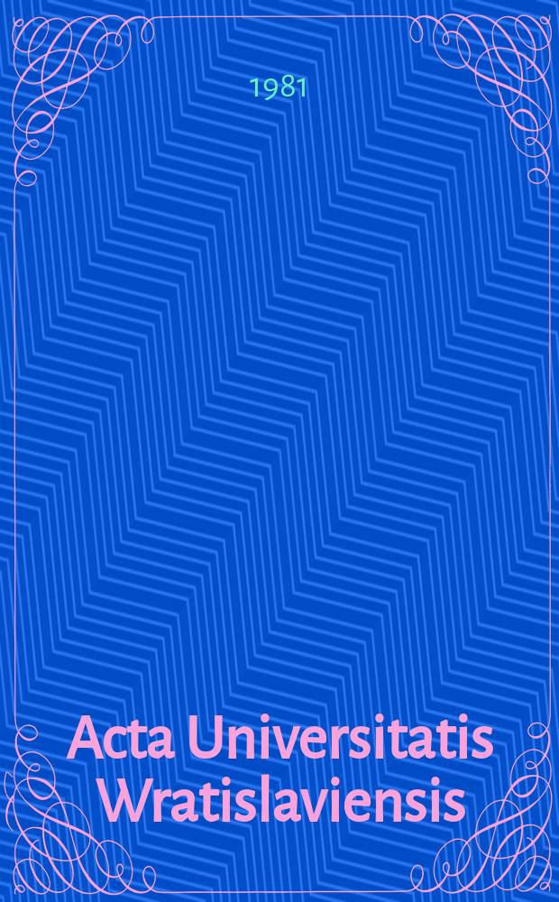 Acta Universitatis Wratislaviensis : Parowanie w świetle wybranych..