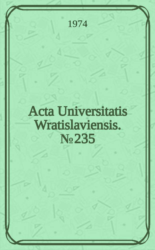 Acta Universitatis Wratislaviensis. №235 : La préposition à dans le syntagme nominal en français contemporain