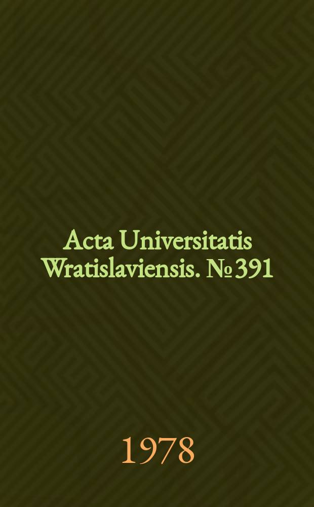 Acta Universitatis Wratislaviensis. №391 : Studia kontrastywne