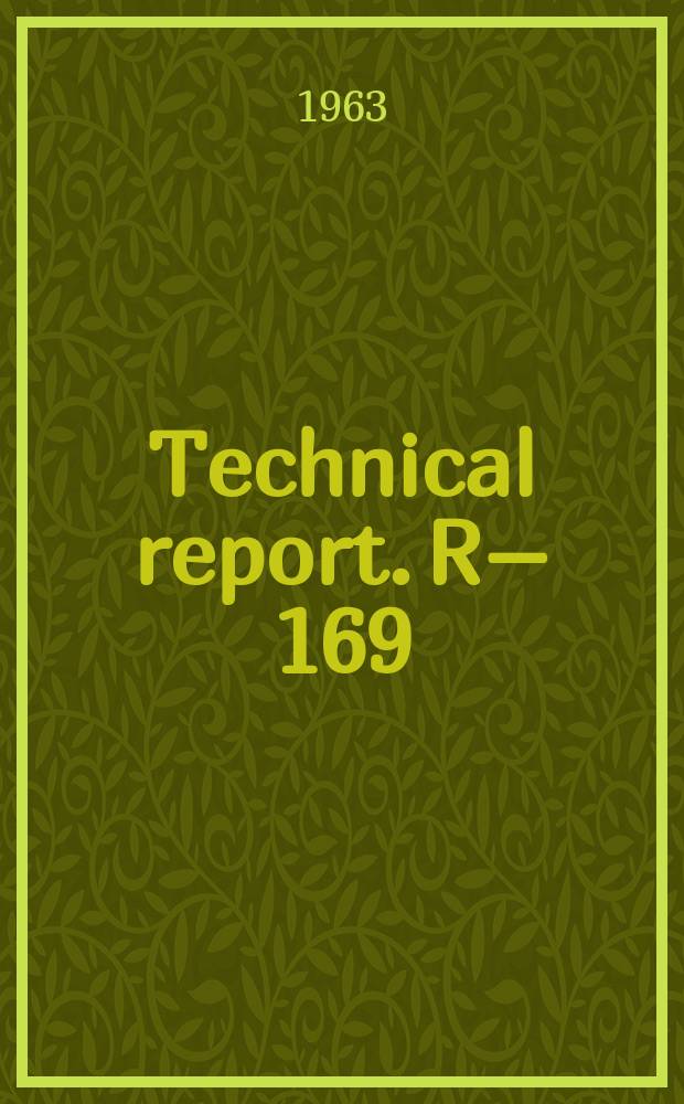 Technical report. R–169 : Solar proton manual