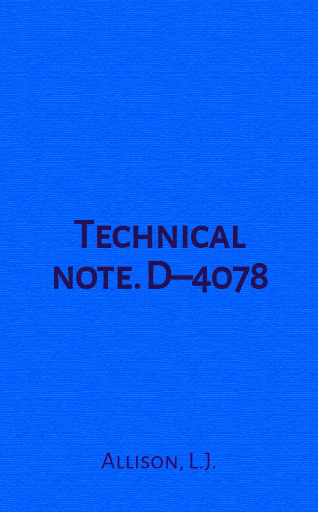 Technical note. D&ndash;4078 : An evalution of sea surface temperature as measured by the Nimbus I high resolution infrared radiometer