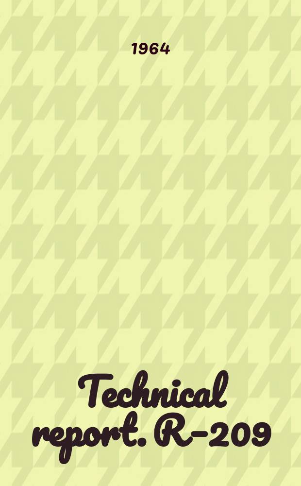 Technical report. R–209 : A study of nonlinear longitudinal dynamic stability