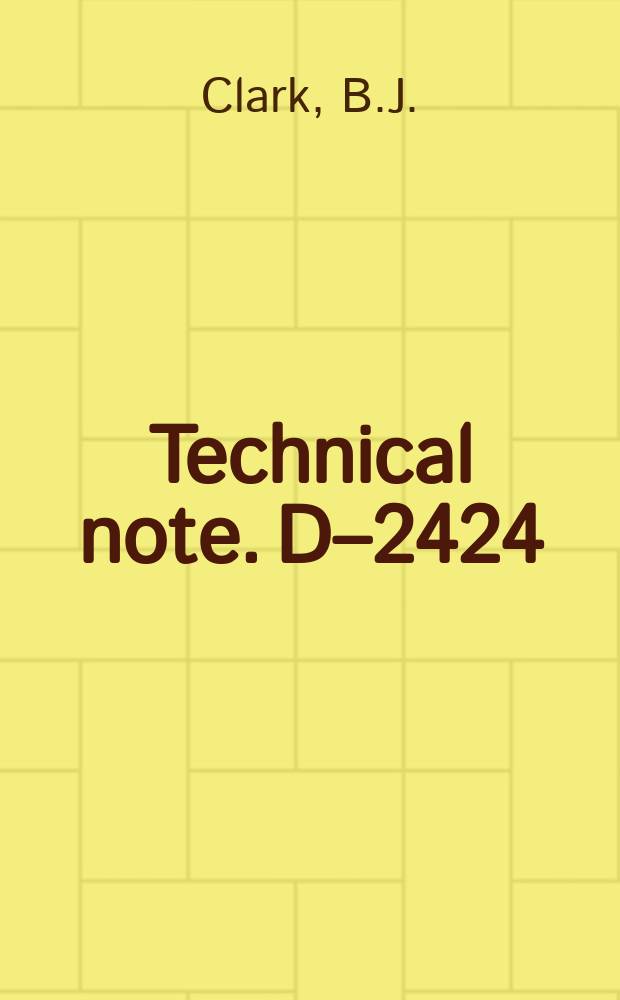 Technical note. D–2424 : Break-up of a liquid jet in a transverse flow of gas