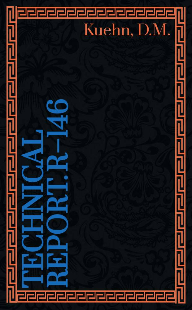 Technical report. R–146 : Laminar boundary layer separation induced by flares on cylinders at zero angle of attack
