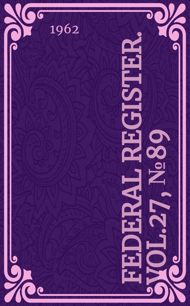 Federal Register. Vol.27, №89