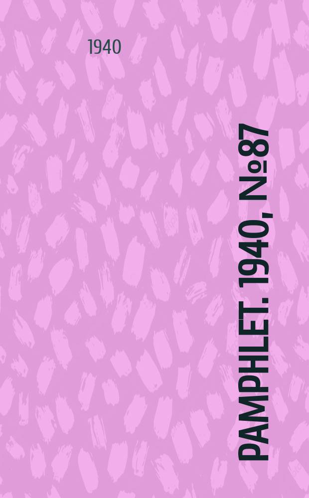 Pamphlet. 1940, №87 : Negro high -school graduates and nongraduates