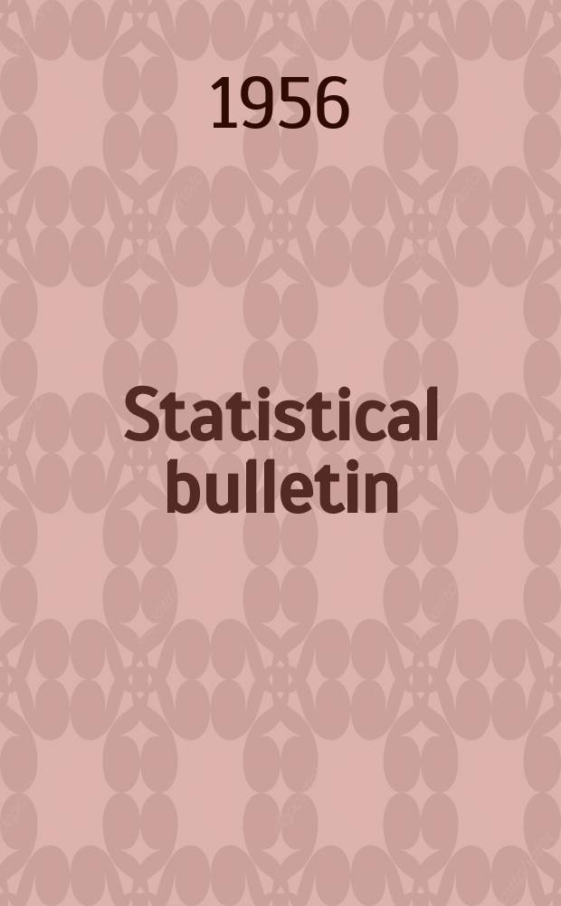 Statistical bulletin