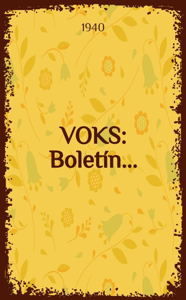 VOKS : Boletín ..