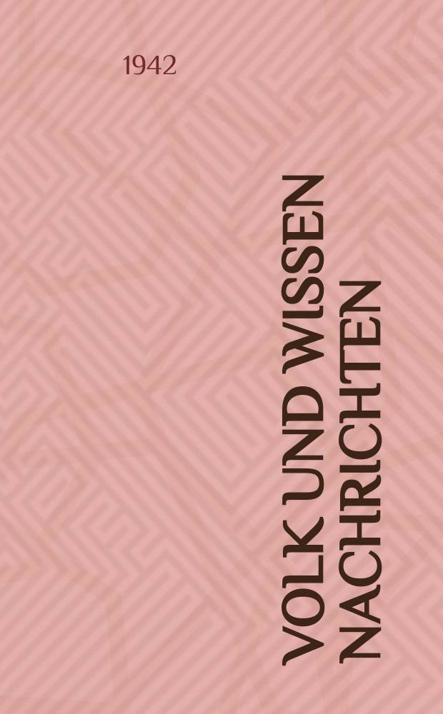 Volk und Wissen Nachrichten