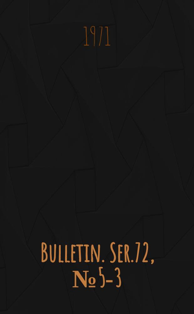 Bulletin. Ser.72, №5-3 : Solid waste: a new natural resource