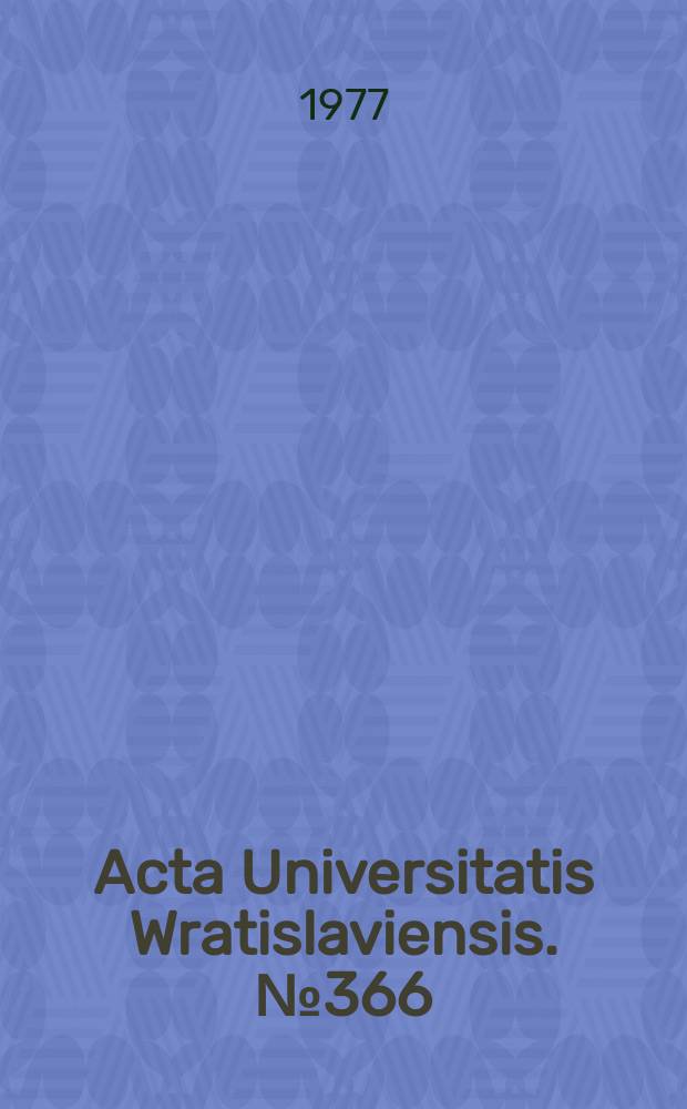 Acta Universitatis Wratislaviensis. №366 : Faszyzm-teoria i praktyka w Europie (1922-1945)