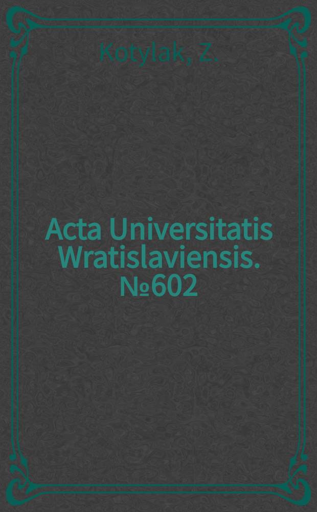 Acta Universitatis Wratislaviensis. №602 : Mitochondrialne mutanty u drożdży