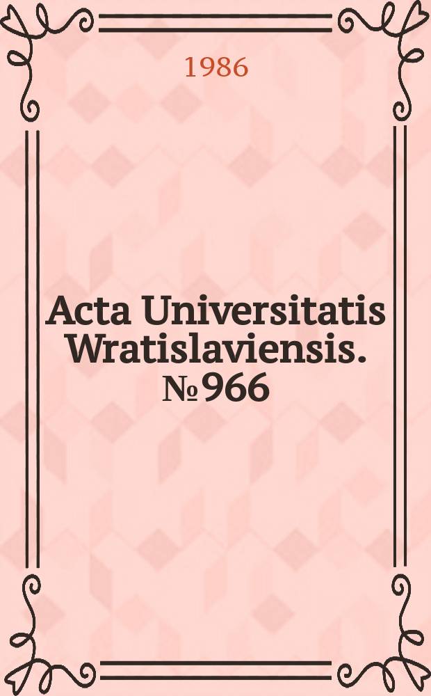 Acta Universitatis Wratislaviensis. №966 : Results of investigations of the Polish scientific Spitsbergen expeditions